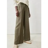 bonprix Bundfaltenhose aus Leinen, strapazierfähiges Material, Loose Fit, mit Knittereffekt