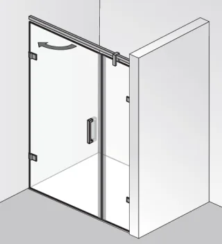 HSK Atelier Plan Pur AP.202 Drehtür Nische und Nebenteil AP.202
