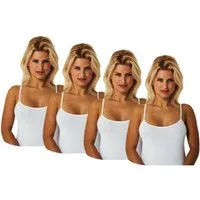 TEXEMP Spaghettitop 2 bis 6 Damen Unterhemd Top Baumwolle Tank Shirt Lady Damentop Träger (6-tlg)