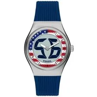 Fossil Quarzuhr World Flags Big Tic USA - LE1235, Armbanduhr, Herrenuhr, Silikonarmband, analog, digital