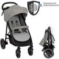 Graco Kinder-Buggy Eezefold DLX - Lunar, Reisebuggy, Sportwagen mit Einhand-Faltmechanismus & Regenschutz