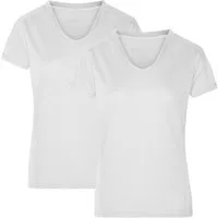 James & Nicholson Laufshirt Doppelpack Damen Kurzarm Laufshirt Running T-Shirt JN471 (Doppelpack, 2 Stück) Atmungsaktiv und Feuchtigkeitsregulierend