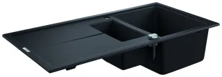 GROHE Kompositspüle K400 31642 1,5Becken 1000x500mm mit ATF re/li granit schwarz, 31642AP0 31642AP0
