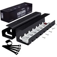 Goods+Gadgets Kabelkanal Goods+Gadgets Kabelkanal – Kabelmanagement Schreibtisch & Kabelhalter (Kabelhalter, Kabelwanne, Kabelkorb, 2-St)