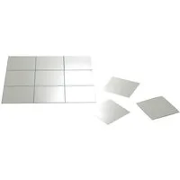 Spiegelfliesen 12er Set TAIL, 15 x 15 cm, Glas, selbstklebend, inkl. 48 Klebepads zum Aufkleben auf glatteren Oberflächen