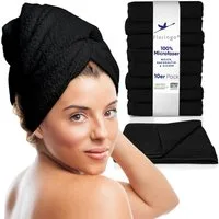 MOON Heimtextilien Handtuch 10er Pack Friseurtuch Handtücher Microfaser mit saugstarker Oberfläche, Aufhänger, saugstark