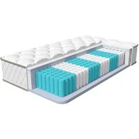 Taschenfederkernmatratze Matratze, 7 Zone Federkernmatratze Matratzen 10 Schichten, Lexzurn, 22 cm hoch, (ergonomisch und atmungsaktiv, Härtegrad H3, Matratze mit Spannbettlaken, 10 Schichten aus hochwertigem Material), Matratze 90x200, Matratze für 