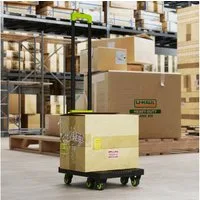 HOMCOM Sackkarre Sackkarre Stapelkarre mit Räder verstellbarem Griff max. 200kg, (klappbar Metall Transportkarre, 1-St., 102 cm Transportwagen), inkl Spannseil, für Umzug Werkstatt Lager, Grün