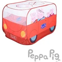 roba® Spielzelt Peppa Pig - Kinderzelt in Autoform Indoor & Outdoor - Rot / Weiß