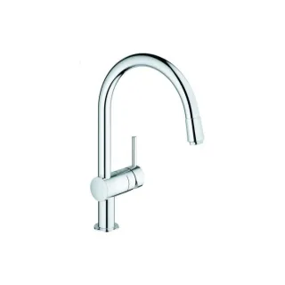 Grohe Minta Küchenarmatur 32918000 chrom, ausziehbarer Mousseurauslauf