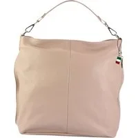 FLORENCE Shopper D2OTF138X Florence Hobo Bag Damen Schultertasche (Schultertasche, Shopper), Damen Tasche Echtleder rosa, Made-In Italy