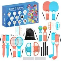 Wisam Nintendo Switch 23-in-1 Familien Zubehör Set Orange-Blau Zubehör Nintendo