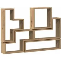 vidaXL Regal Wandregal Wandhalterung Artisan-Eiche 96 x 12 x 64 cm, 1-tlg.