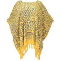 Guru-Shop Longbluse Poncho, Tunika, Strandkleid, Batik Kaftan,.. alternative Bekleidung