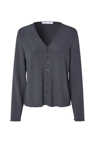 samsøe & samsøe - Bluse - Saumi blau/grau - Gr. - M