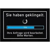 MoonWorks Fußmatte Fußmatte mit Spruch lustig Sie haben geklingelt Ihre Anfrage wird, rechteckig