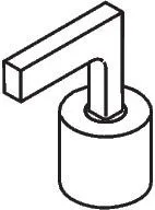 Hansgrohe Hebelgriff f.4-Loch Waschtischarmatur Axor Citterio Standmodell kalt chrom, 39294000 39294000