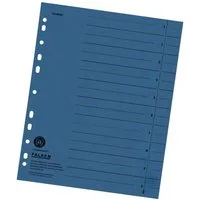 Falken Aktenordner, Trennblätter Register DIN A4 Karton liniert 24 x 29,7 230g/m² Blau