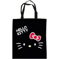 Hello Kitty Einkaufsshopper Hello Kitty Black Leinentasche, Einkaufstasche 44 cm