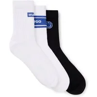 HUGO Socken 3P QS BLUE DESIGN (Packung, 3-Paar) mit Branding UNISEX Sportsocken
