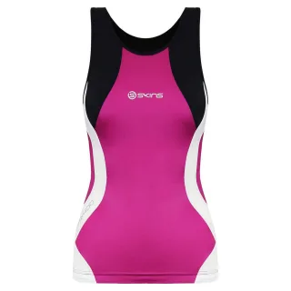 Skins Triathlon Kompression ärbliche rosa Womens Racer Back Top T49085051