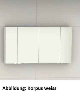 Artiqua Spiegelschrank , Weiß Hochglanz Touch, 070-SET-2-13-125 070-SET-2-13-125