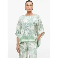 s.Oliver Kurzarmbluse Bluse Satin-Bluse im Loose Fit