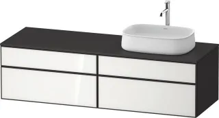 Duravit Zencha Konsolenwaschtischunterbau wandhängend Weiß & Graphit n/a & Supermatt 1600x550x442 mm ZE4824R64800000