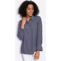 Sieh an! Klassische Bluse Longbluse Langarm