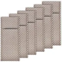 Thiru Besteckhalter Bestecktaschen 6-tlg. - Grau/Silber - abwaschbar & formstabil, (6-tlg)