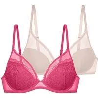 Dorina Bügel-BH Norissa (2er Pack) leicht gepolstert, Mesh Details