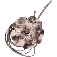 MIRROSI Taillengürtel Blume aus Echtleder zu binden, Einheitsgröße, Made in Italy Einheitsgröße (Geeignet für einen Hüftumfang bis zum ca.150 cm)