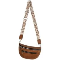 EAAKIE Gürteltasche Bauchtasche Umhängetasche Crossbody-Bag Kunstleder Italy-Design, als Schultertasche, CrossOver, Umhängetasche tragbar
