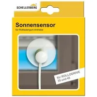SCHELLENBERG Sensor für elektrische Gurtwickler RolloDrive 35 und 45, Sonnensensor, Kabellänge 1,5 m, weiß