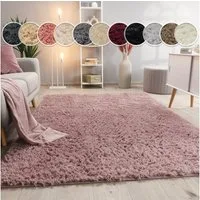 Paco Home Hochflor-Teppich Silky 591, rechteckig, Höhe: 37 mm, Uni-Farben, besonders weich und kuschelig