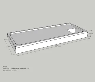 Neuesbad Wannenträger für Kaldewei Superplan XXL 170x75x4,7 SD21825