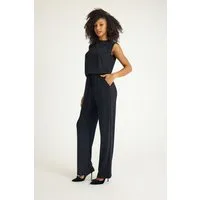 fashionshowcase Overall Overall Eleganter Damen Jumpsuit aus Stretch-Jersey Einteilig