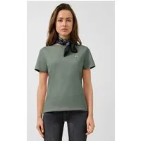 QS Kurzarmshirt T-Shirt Bauwollshirt mit Stickerei