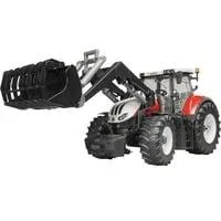 Steyr 6300 Terrus CVT mit Frontlader, Modellfahrzeug weiß/rot