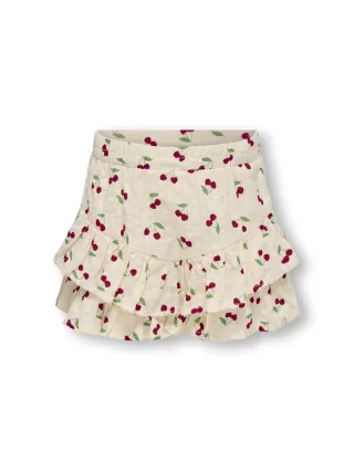 KIDS ONLY - KMGCERISE FRILL SKORT AOP WVN Whitecap Gray - Gr. - 110