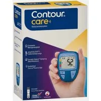 Ascensia Diabetes Care Blutzuckermessgerät CONTOUR®CARE, kompakte Größe und hohe Speicherkapazität, automatische Blutzuckeranalyse, Blutzuckermanagement, smarte Diabeteskontrolle, Präzise Messergebnisse, in mgdl oder mmol