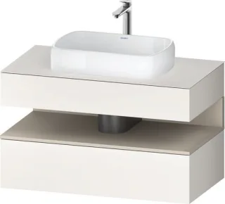 Duravit Qatego Konsolenwaschtischunterbau wandhängend Weiß Supermatt 1000x550x600 mm - QA47310838400 QA4731083840010