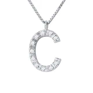 DIADEMA - Halskette mit Diamanten - C - Weißgold - Chaine Véntienne