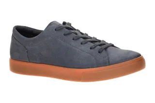 Ecco 56011405415 SOFT 10 Men?s Lace Sneaker Blau Ombre Echtleder Gummisohle