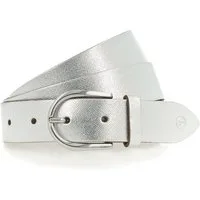 Tamaris Ledergürtel "Cleena Silver" 3 cm breit, leicht strukturierte Oberfläche, dezentes Markenlogo