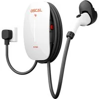 OSCAL Elektroauto-Ladestation Schnellladung Elektroauto-Ladegerät 7 kW IP65 Schutz 32A App-Steuerung, 7kW / 32A, 1-St., Kompakt, mit UL94-V0 flammhemmenden Materialien