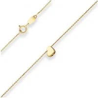 Schmuck Krone Goldkette Fantasiekette Herz aus 585 Gelbgold 42cm, Gold 585