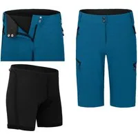 Bergson Fahrradhose VINA Bermuda Damen 2in1 Radshorts (mit gepolsterter Innenhose), robust, elastisch