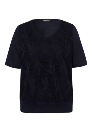 FRANK WALDER - Shirt CHARMING FLAIR mit elastischer Lochspitze ink - Gr. - 38