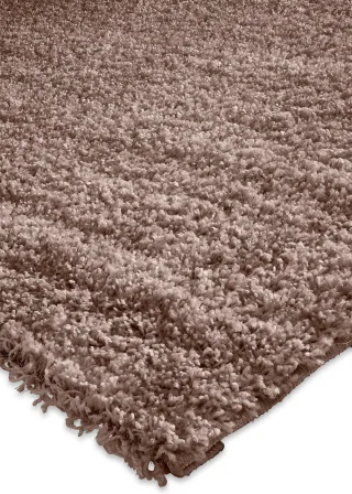bonprix Hochflor Teppich, braun, Gr.80x250 cm, Optik und Haptik in Einklang in wohnlichen Unifarben